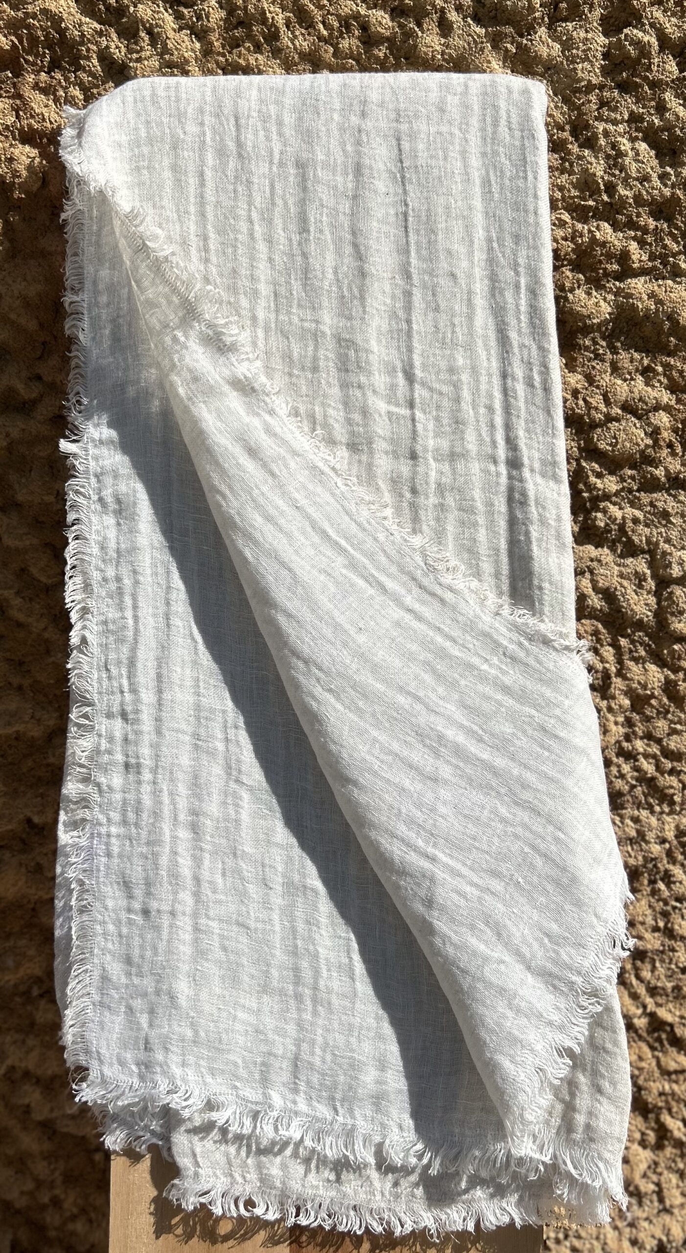 Plaid Lino Formentera Natural & White