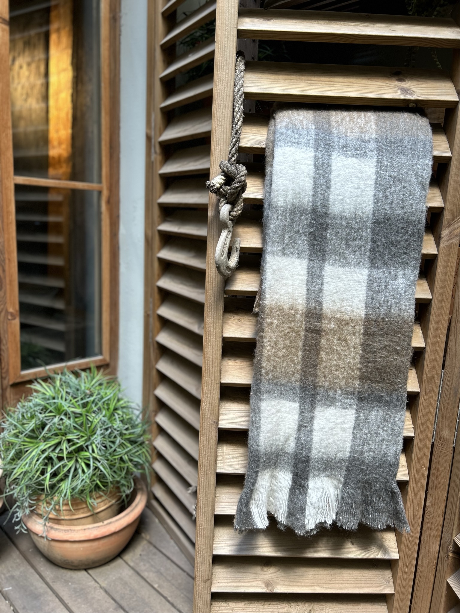 Plaid Cuadros Naturales