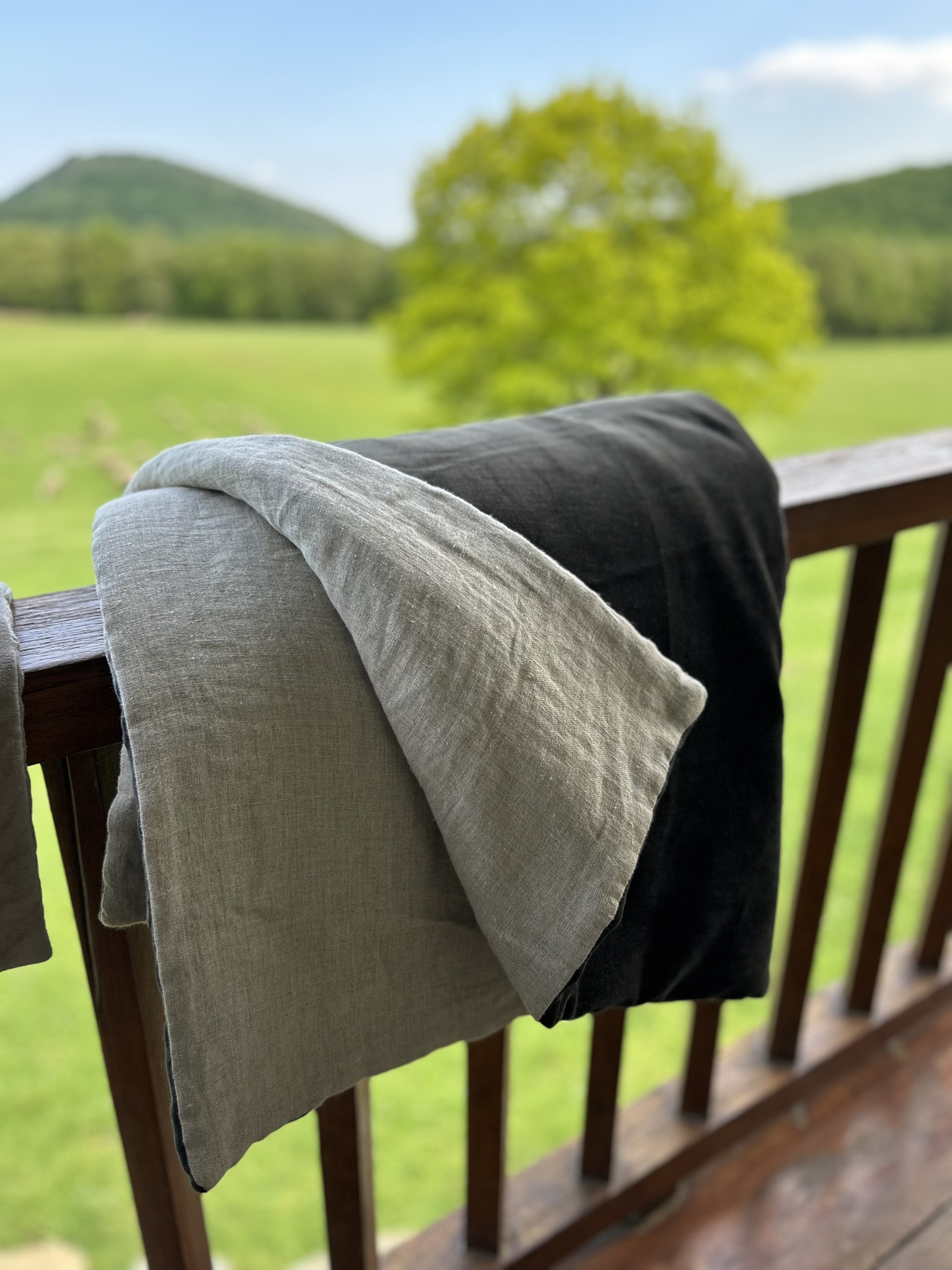 Quilt Olen Velvet Grey & Lino Natural