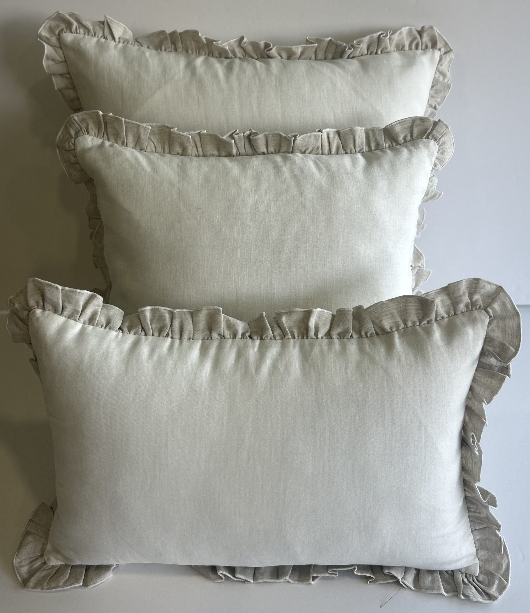 Cojín Lino Loom Color White & Natural