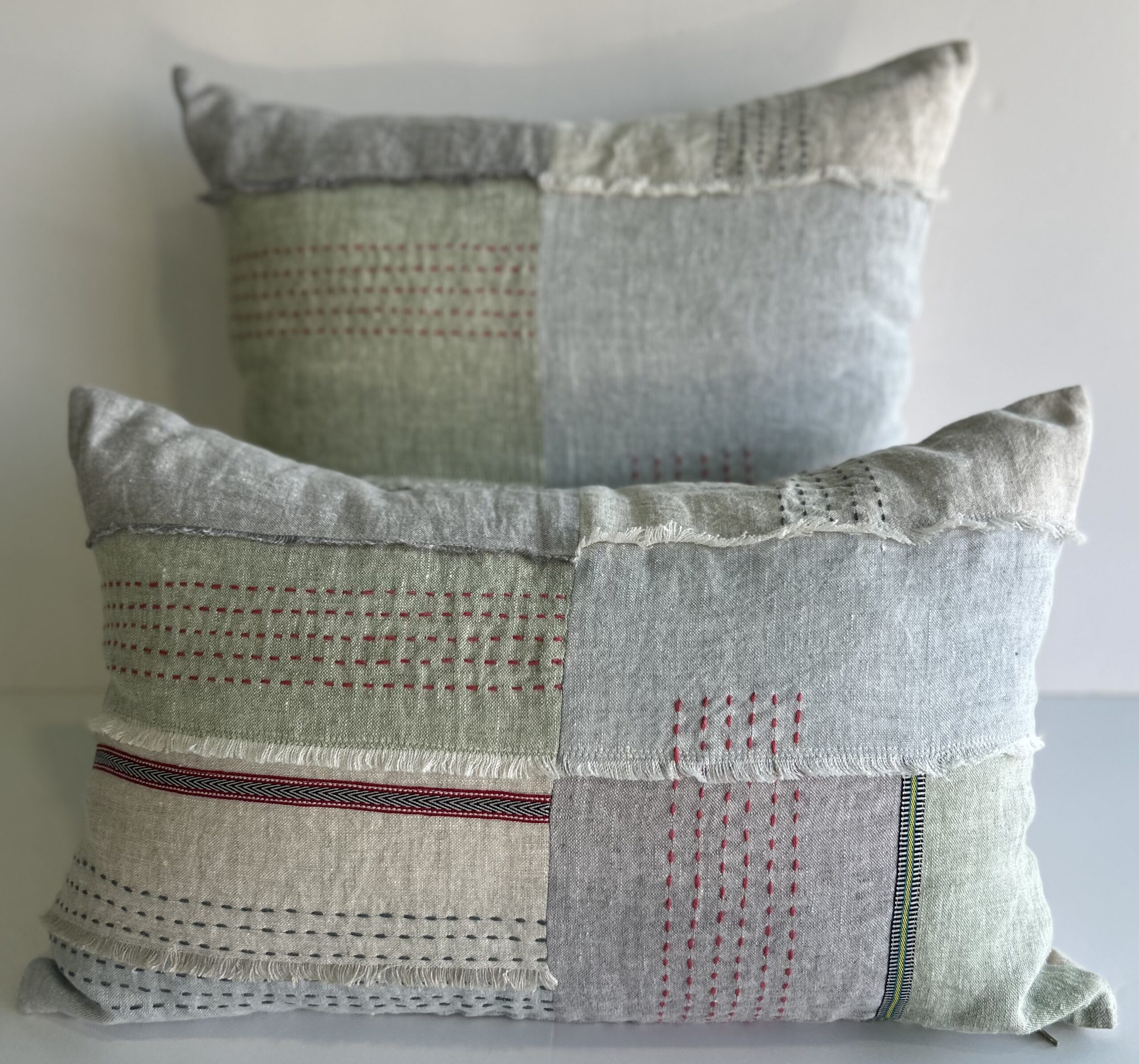Cojín Lino Patchwork Natural