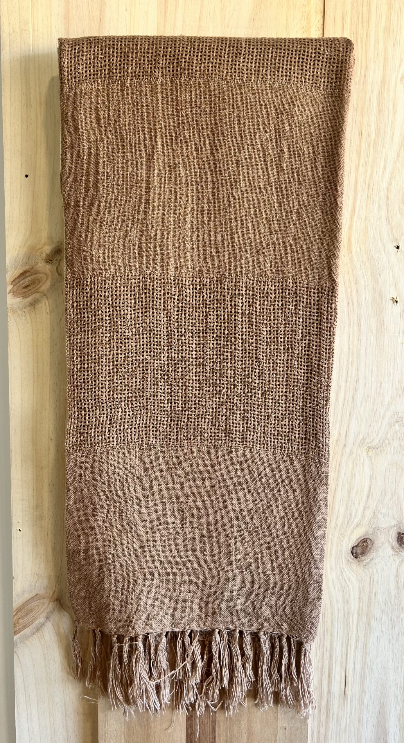 Plaid Lino Roma Tan.