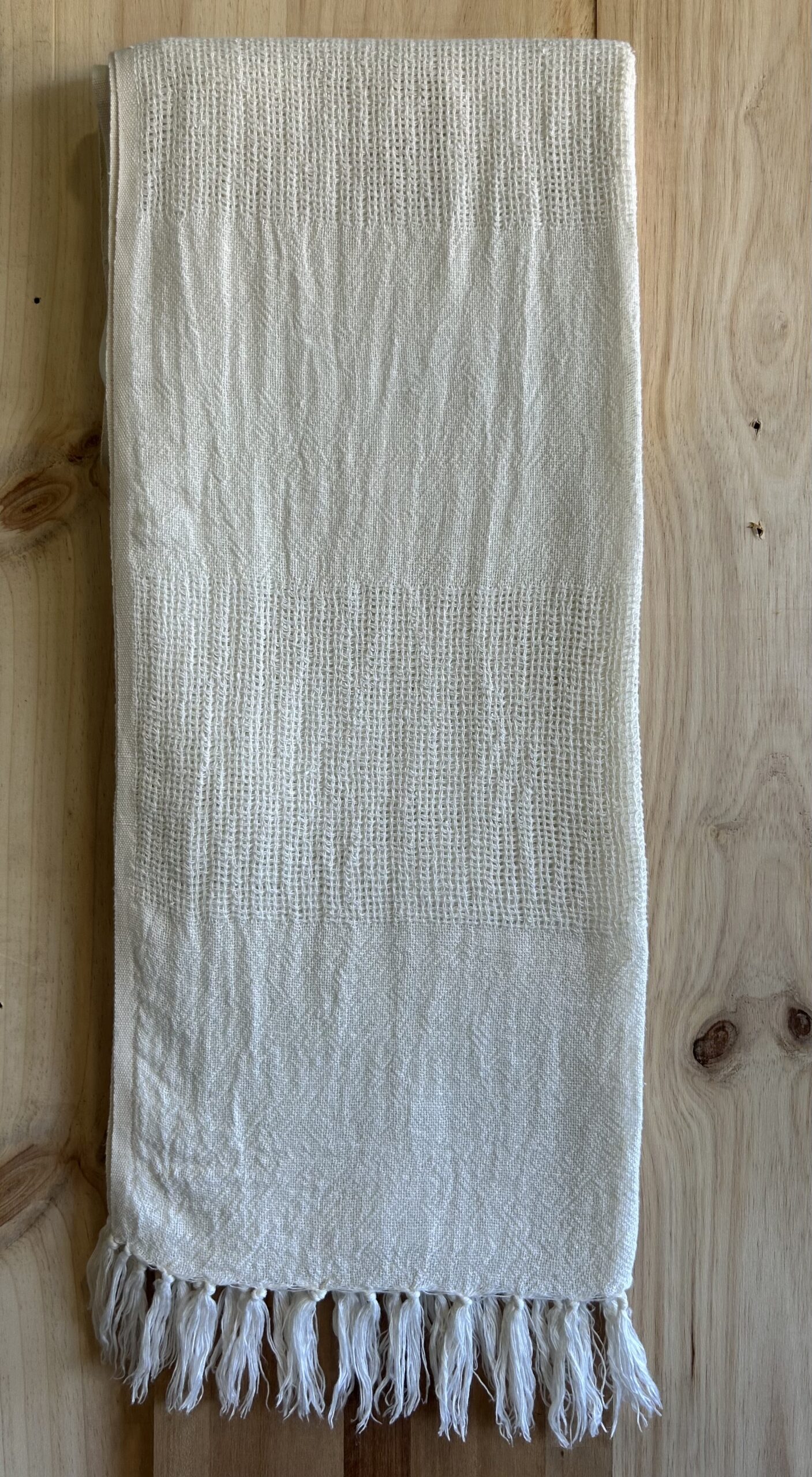 Plaid Lino Roma White.