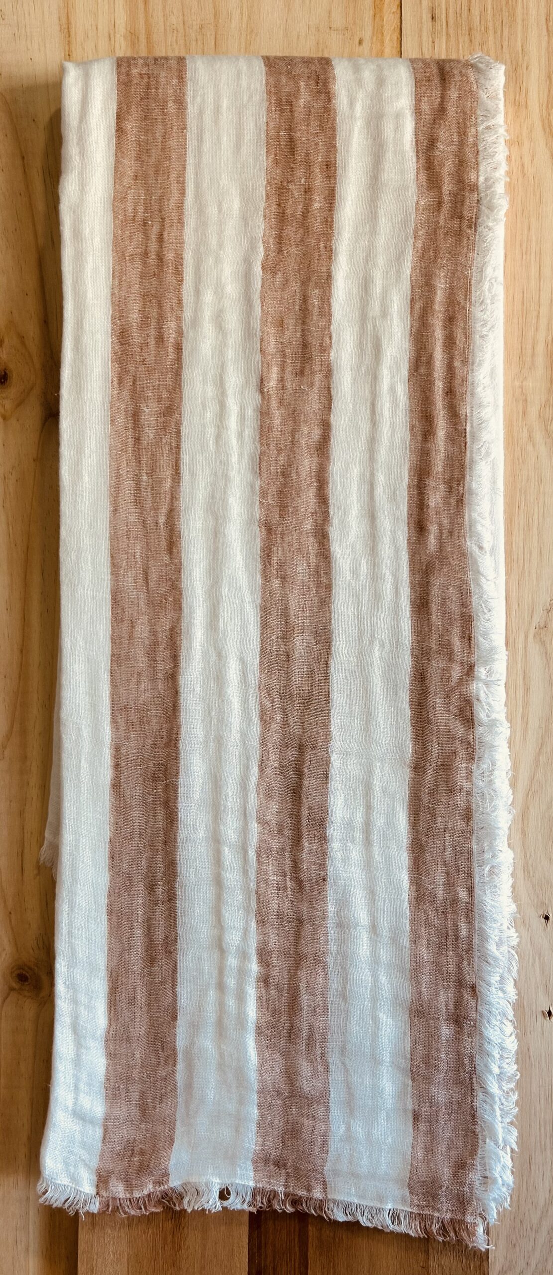 Plaid Lino Santorini Tan.