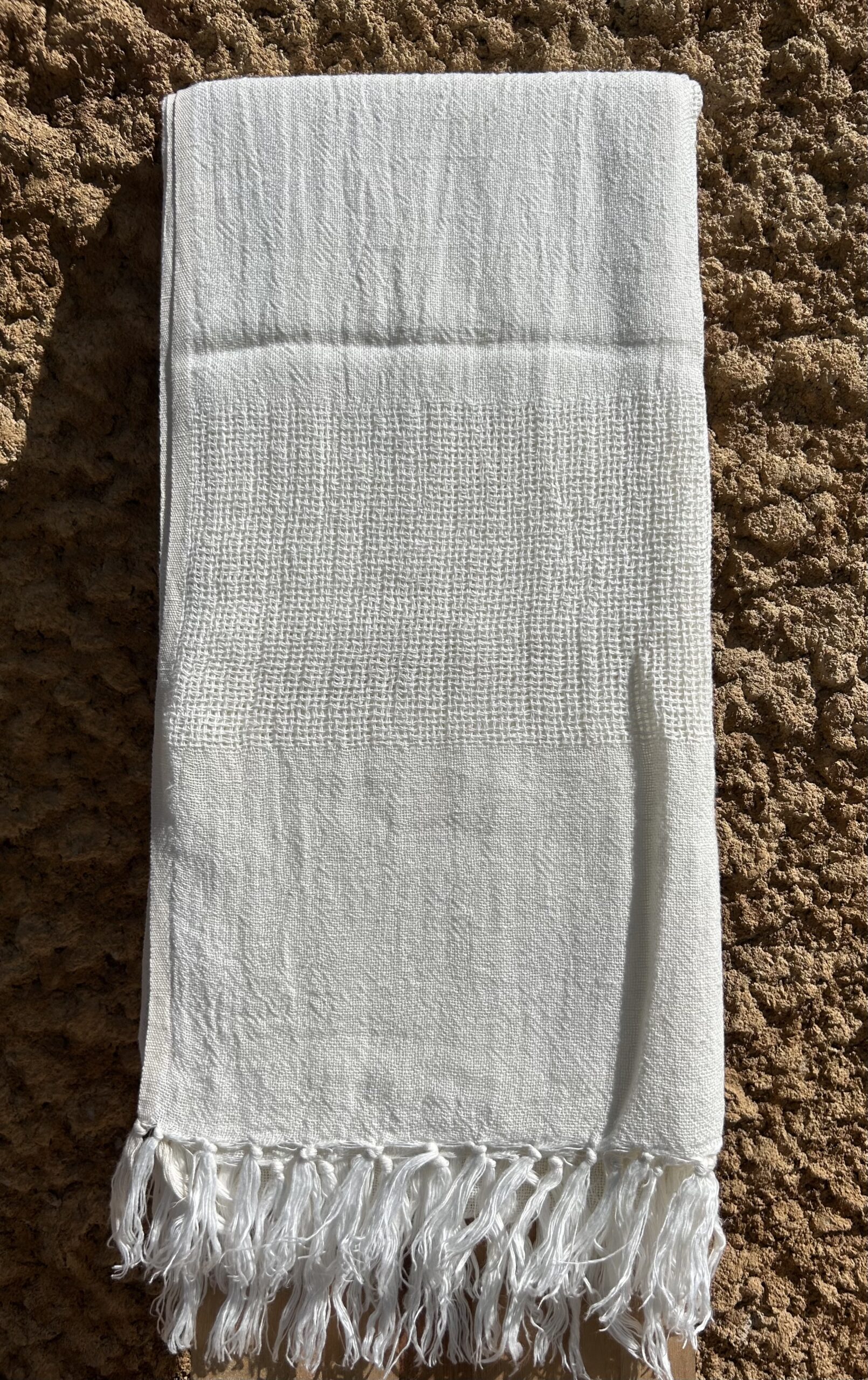 Plaid Lino Roma White.