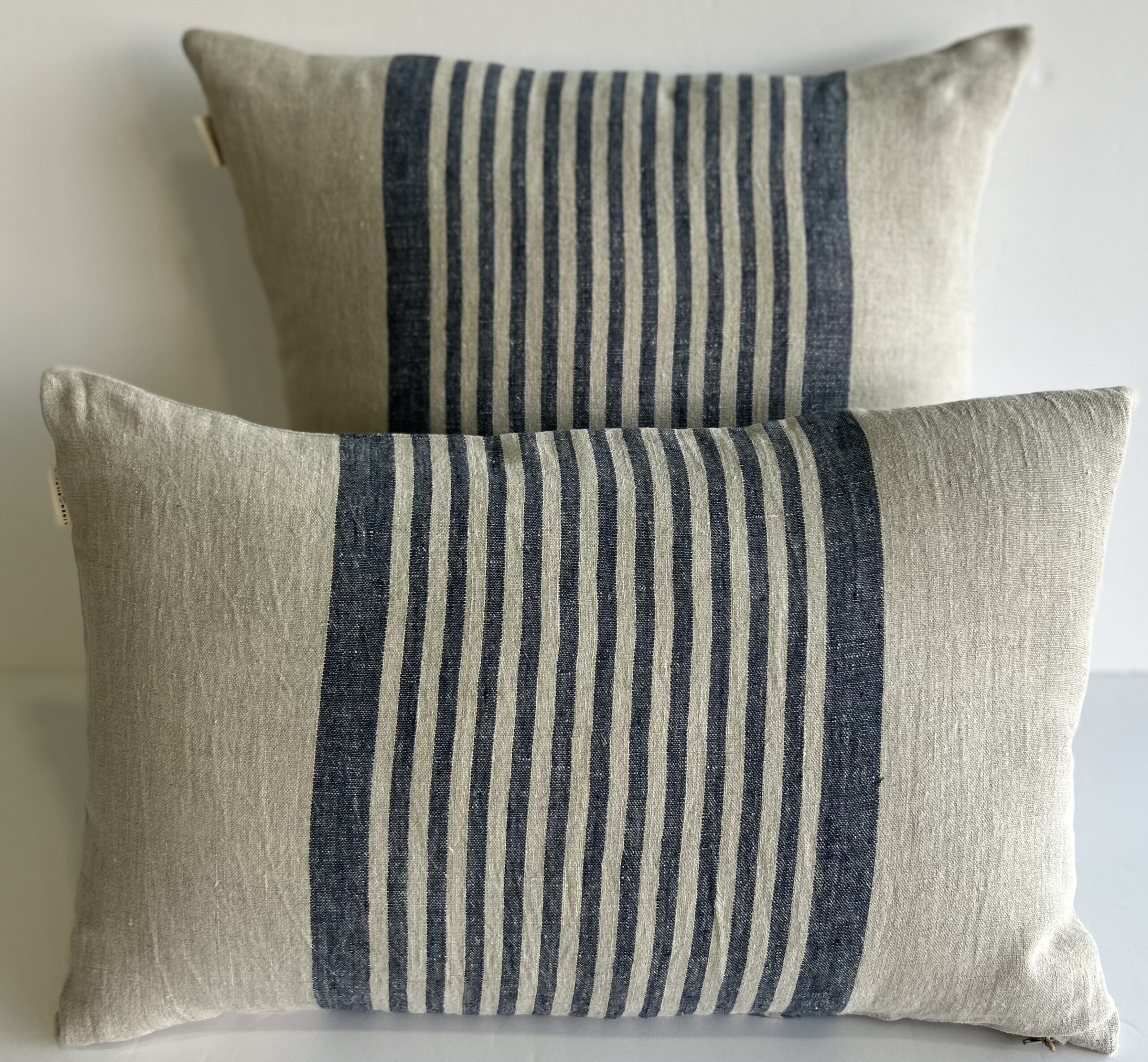 Cojín Lino Sailor Natural & Blue