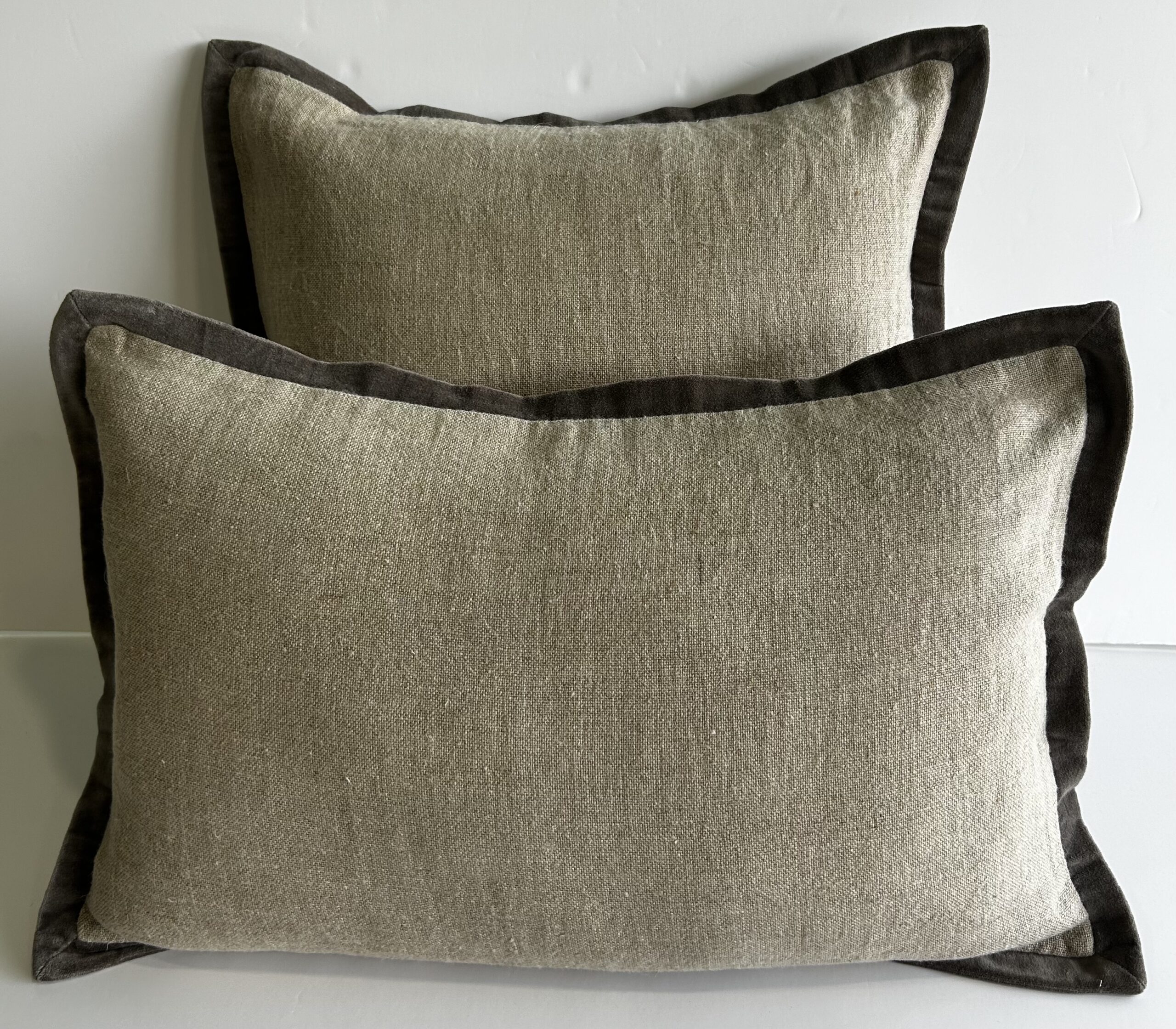 Cojín Lino Torino Natural Pestaña Taupe