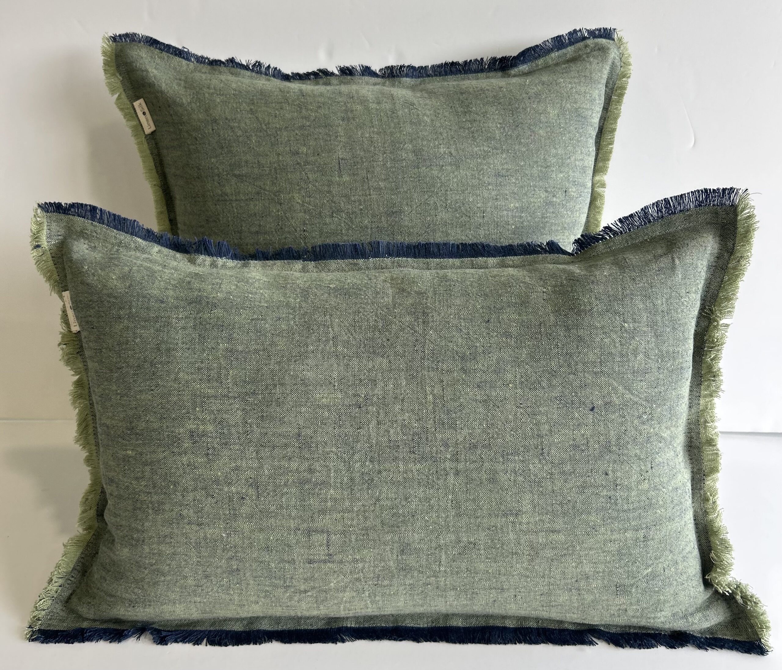 Cojín Lino Traurbi Green & Blue